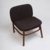 Sillón Lana madera - Respaldo bajo