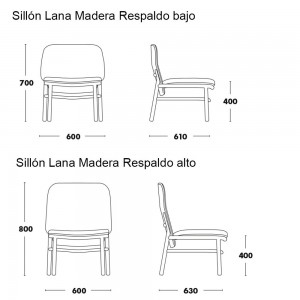 Sillón Lana madera de Ondarreta. Sillones de diseño.