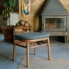 Pouf Lana madera de Ondarreta. Poufs de diseño.