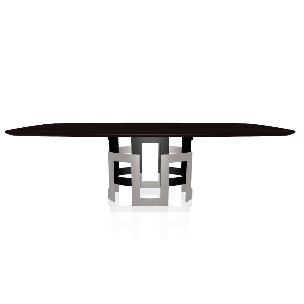 Mesa Imperial Cantos Redondeados de Bontempi. Muebles modernos italianos de madera.