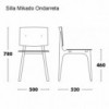 Silla de madera Mikado de Ondarreta. Sillas modernas.