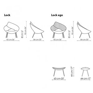 Sillón Lock de Bonaldo. Sillón moderno tapizado. Diseños para interiores.