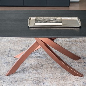 Mesa Artistico Redondeada de Bontempi. Mesas fijas modernos italianos.