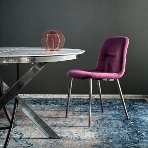 Mesa Barone redonda extensible de Bontempi. Muebles modernos italianos.