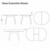 Mesa extensible Mikado de Ondarreta. Mobiliario de diseño. Mesas extensibles.