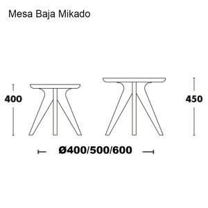 Mesa auxiliar Mikadode Ondarreta. Mobiliario de diseño. Mesa auxiliar.