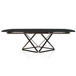 Mesa Delta Extensible Redondeada de Bontempi. Mesas extensibles de diseño italiano.