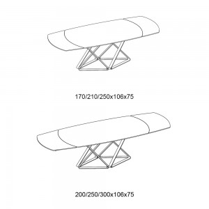 Mesa Delta Extensible Redondeada de Bontempi. Mesas extensibles de diseño italiano.