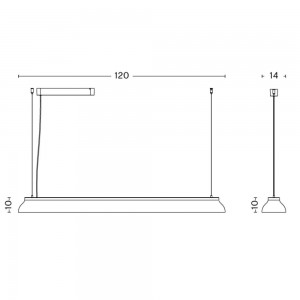 Lámpara de suspensión PC Linear de Hay. Diseño original en lámparas de techo.