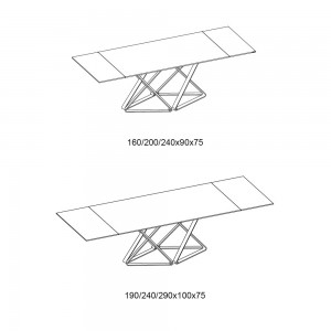 Mesa Delta Extensible Rectangular Madera/Cristal de Bontempi. Mesas de diseño italiano.