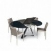 Mesa Millennium redonda extensible de Bontempi. Muebles modernos italianos.