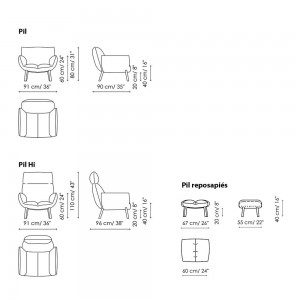 Sillón Pil tapizado de Bonaldo. Mobiliario de muebles de diseño italiano.