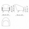 Sillón Saddle tapizado de Bonaldo. Mobiliario de muebles de diseño italiano.
