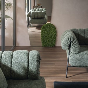 Sillón Tirella tapizado de Bonaldo. Mobiliario de muebles de diseño italiano.