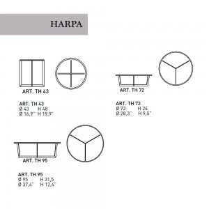 Mesita Harpa de Alivar. Muebles modernos italianos. Mesas de diseño exclusivo.