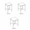 Mesa Moon Cuadrada Alta de Bontempi. Catálogo de mesas fijas o extensibles de diseño italiano.