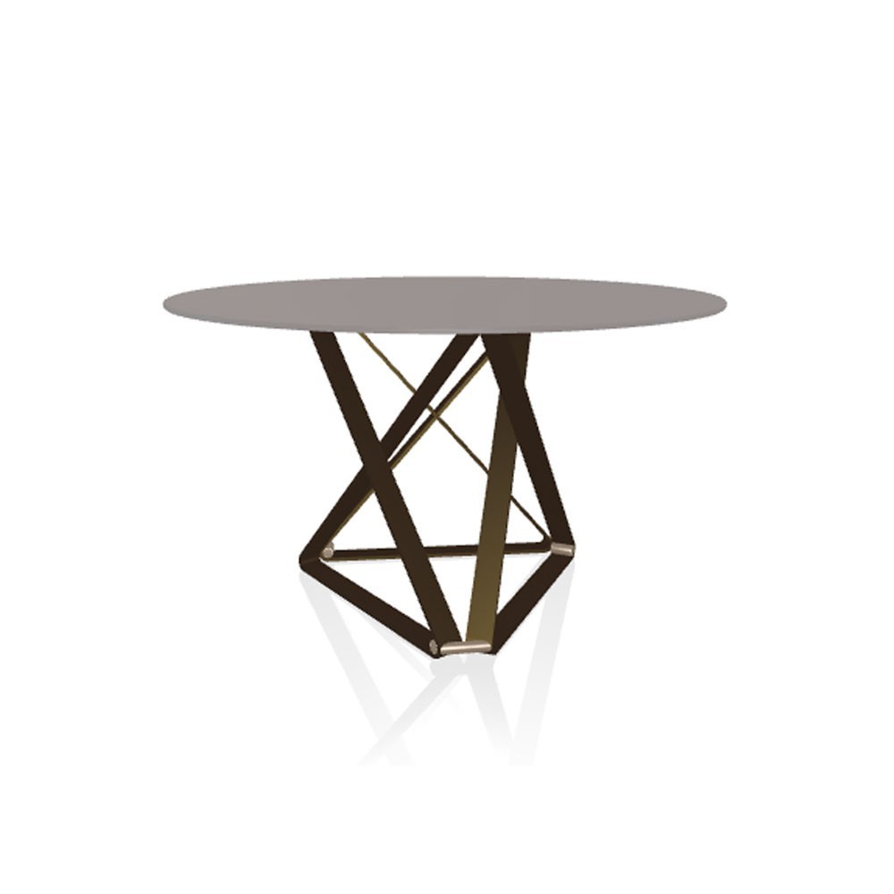 Mesa Delta Redonda 130 de Bontempi. Mesas fijas modernas de diseño italiano.
