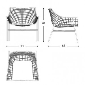 Sillón loungue Summer set Varaschin. Excelente diseño para espacios exteriores.