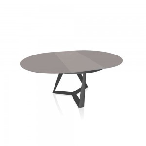 Mesa Millennium redonda extensible de Bontempi. Muebles modernos italianos.
