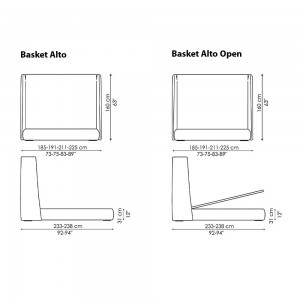 Cama Basket alto de Bonaldo. Mobiliario de diseño ideal para dormitorios.