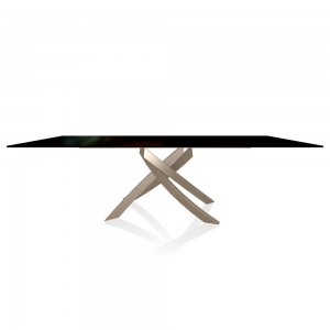 Mesa Artistico Fija Madera de Bontempi. Muebles modernos de diseño italiano.