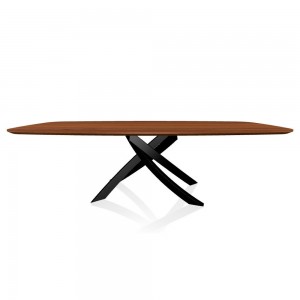 Mesa Artistico Redondeada de Bontempi. Mesas fijas modernos italianos.