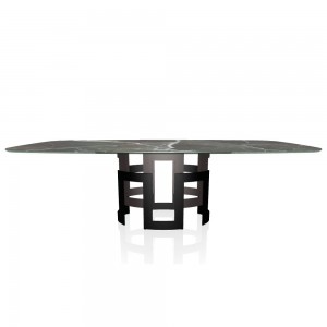 Mesa Imperial Cantos Redondeados de Bontempi. Muebles modernos italianos de madera.
