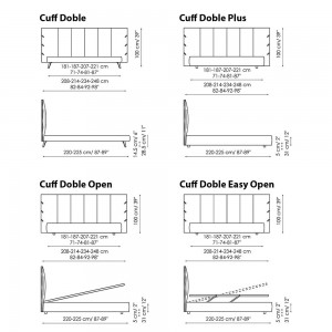 Cama Doble Cuff de Bonaldo. Mobiliario de diseño italiano para dormitorios.