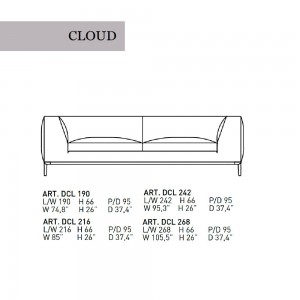 Sofá Cloud de Alivar. Muebles modernos italianos.