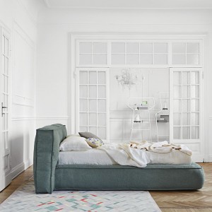 Cama Fluff de Bonaldo. Mobiliario de diseños modernos para dormitorios.