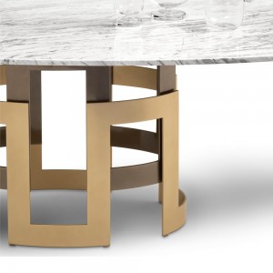 Mesa Imperial Extensible Ceramica o Marmol de Bontempi. Mesas y sillas de diseño italiano.