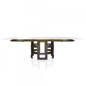 Mesa Imperial Extensible Madera o Cristal de Bontempi. Mesas y sillas de diseño italiano.