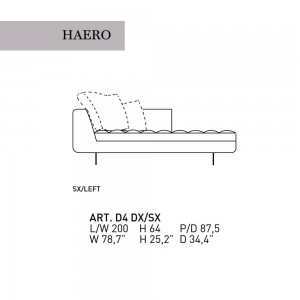 Sofá chaise Lounge Haero de Alivar. Muebles modernos italianos.