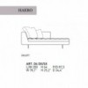 Sofá chaise Lounge Haero de Alivar. Muebles modernos italianos.