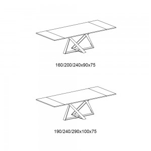 Mesa Millennium extensible mármol de Bontempi. Muebles modernos italianos.