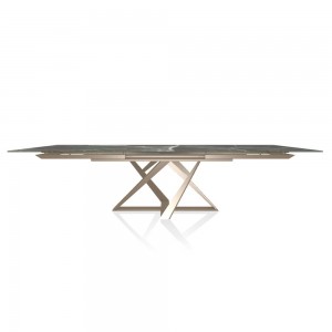 Mesa Millennium extensible mármol de Bontempi. Muebles modernos italianos.