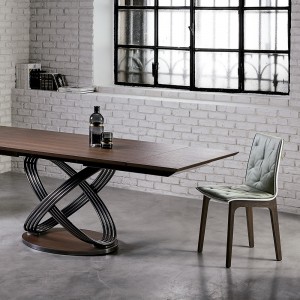 Mesa Fusión Rectangular Extensible de Bontempi. Mesas y sillas de diseño italiano.