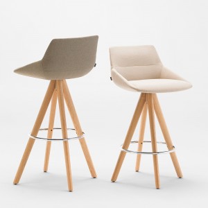 Taburete Dunas XS giratorio madera Inclass. Taburetes de diseño ideal para salón.