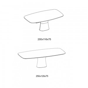 Mesa Podium Cantos Redondeados de Bontempi. Muebles modernos italianos.