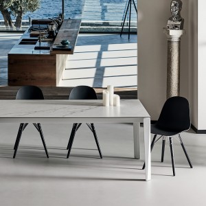 Mesa Chef Extensible Cerámica/Mármol de Bontempi. Muebles modernos italianos.