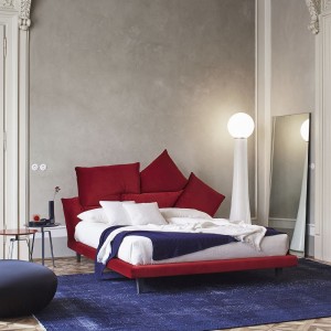 Cama doble Picabia de Bonaldo. Mobiliario de diseño de camas matrimoniales.