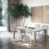Mesa Cruz Extensible Melamina de Bontempi. Muebles modernos italianos. Mesas modernas.