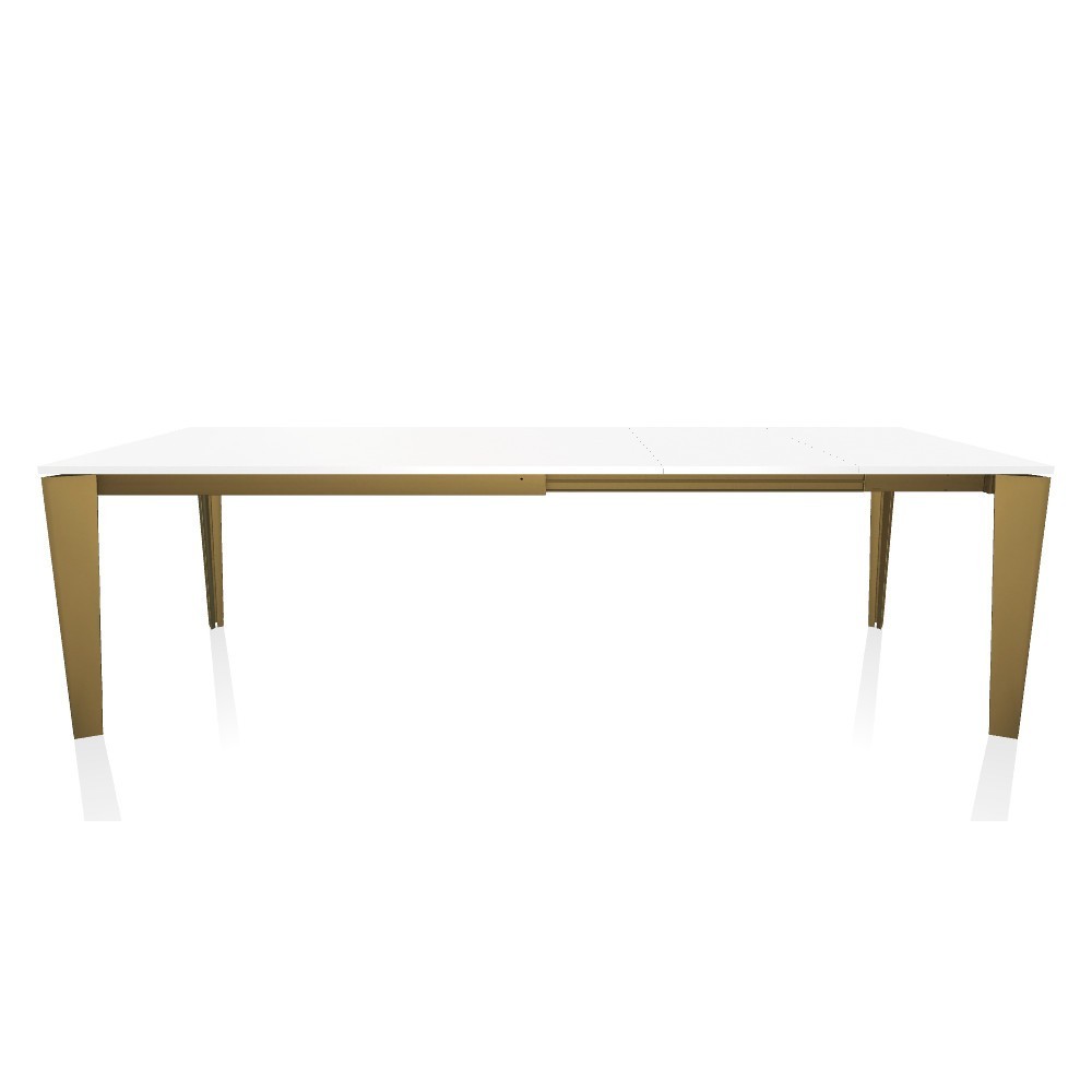 Mesa Cruz Extensible Melamina de Bontempi. Muebles modernos italianos. Mesas modernas.