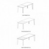 Mesa Cruz Extensible Melamina de Bontempi. Muebles modernos italianos. Mesas modernas.