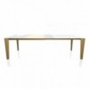 Mesa Cruz Extensible Cristal de Bontempi. Muebles modernos italianos. Mesas extensible para comedor.