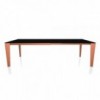 Mesa Cruz Extensible Cristal de Bontempi. Muebles modernos italianos. Mesas extensible para comedor.