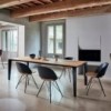 Mesa Cruz Madera de Bontempi. Muebles modernos italianos. Mesas extensible de diseño.