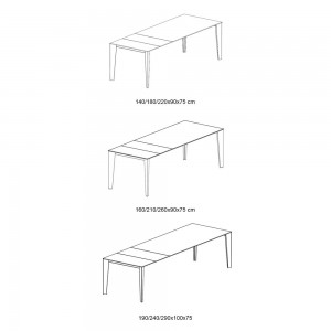 Mesa Cruz Madera de Bontempi. Muebles modernos italianos. Mesas extensible de diseño.