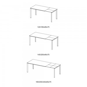 Mesa Dublino Extensible Cerámica o Mármol de Bontempi. Muebles modernos italianos.