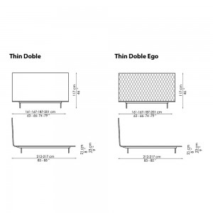 Cama Doble Thin de Bonaldo. Mobiliario de diseño de camas Matrimoniales.